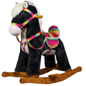 راکر اسب کودک چوبی مشکی -اسباب بازی